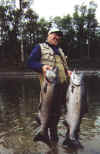 Dave with two 40 plus pound kings.